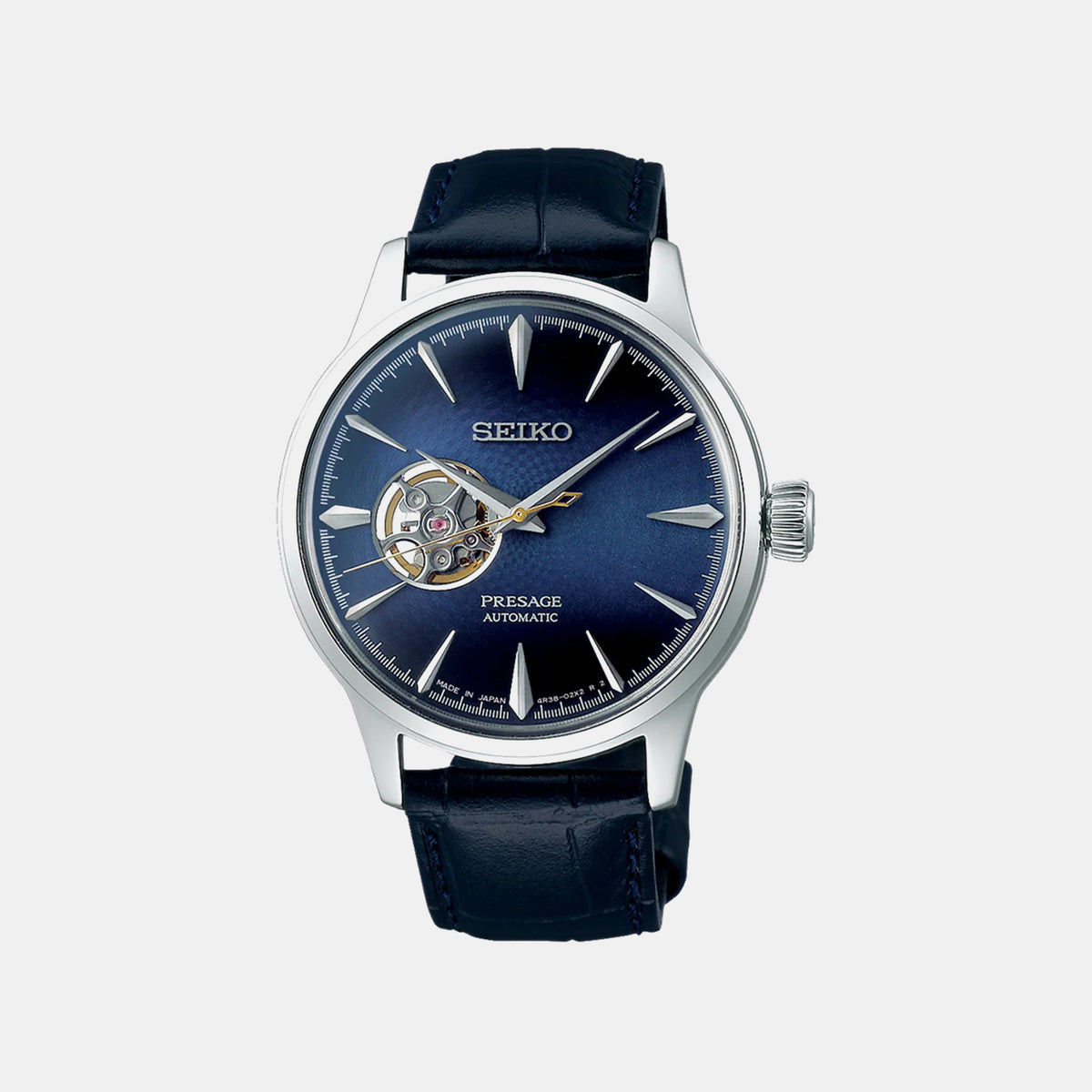 Presage Men Automatic Blue Dial Analog Leather Watch SSA405J1