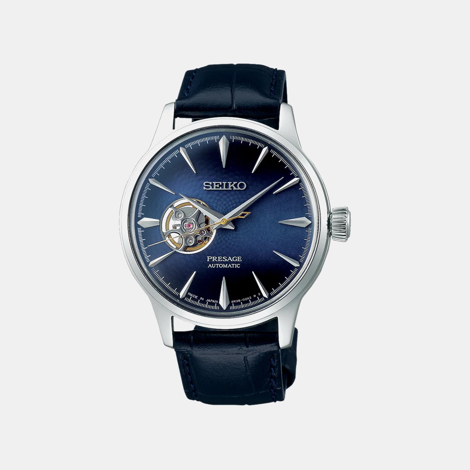 Presage Men Automatic Blue Dial Analog Leather Watch SSA405J1