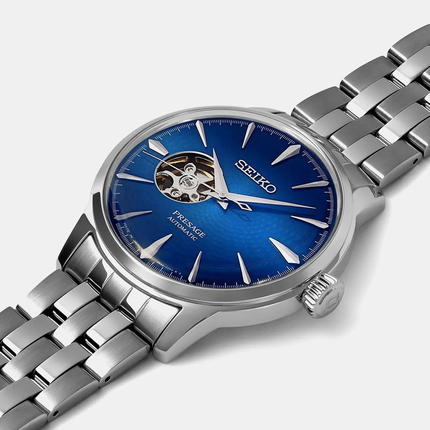 Presage Men Automatic Blue Dial Analog Stainless Steel Watch SSA439J1