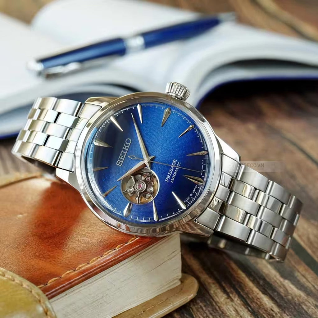 Presage Men Automatic Blue Dial Analog Stainless Steel Watch SSA439J1