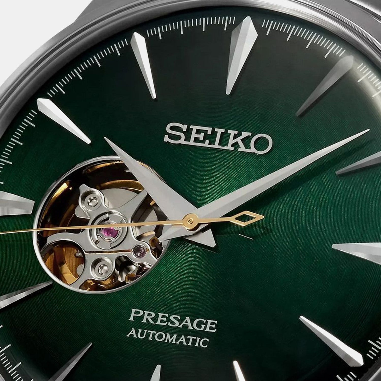 Presage Men Automatic Green Dial Analog Stainless Steel Watch SSA441J1