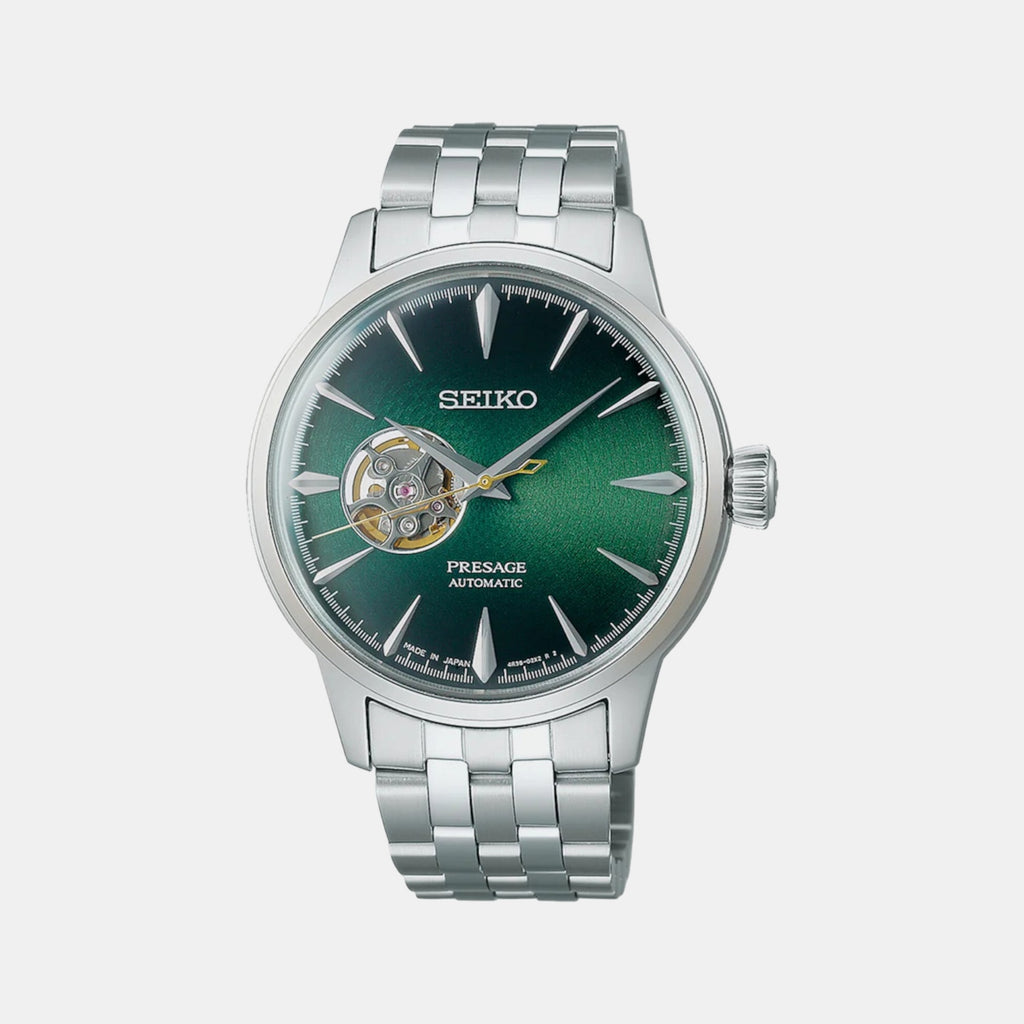 Presage Men Automatic Green Dial Analog Stainless Steel Watch SSA441J1