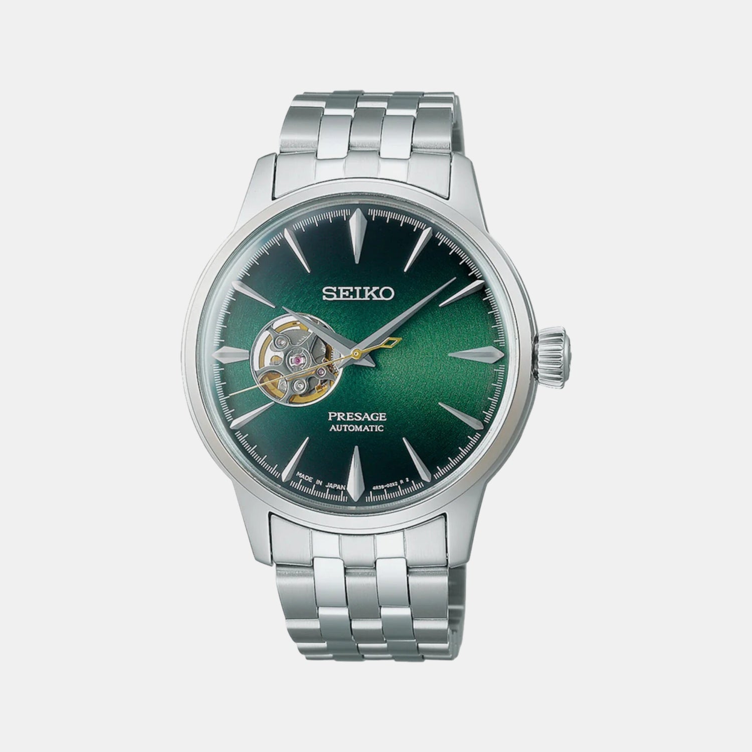 Presage Men Automatic Green Dial Analog Stainless Steel Watch SSA441J1