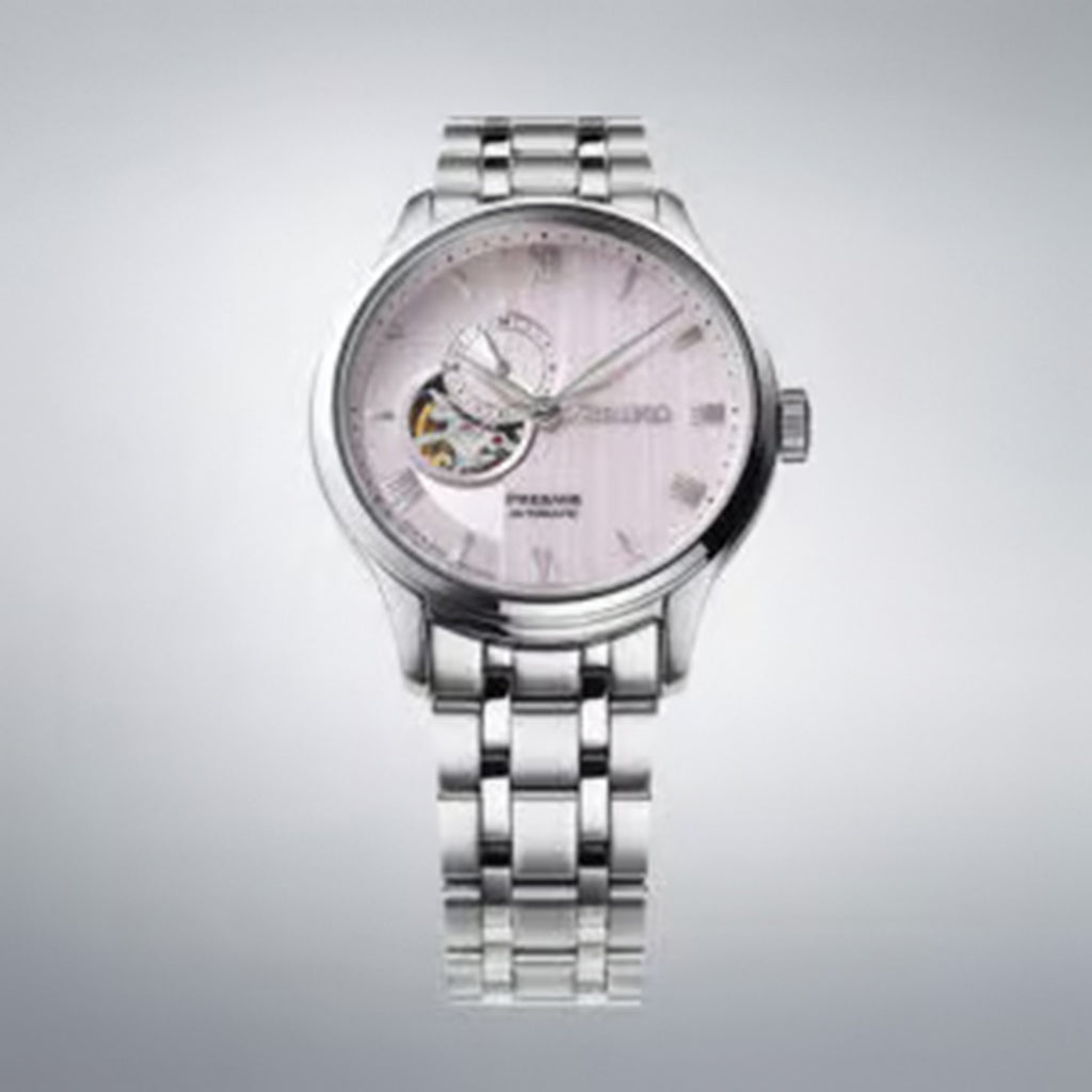 Presage Men Automatic Pink Dial Analog Stainless Steel Watch SSA465J1