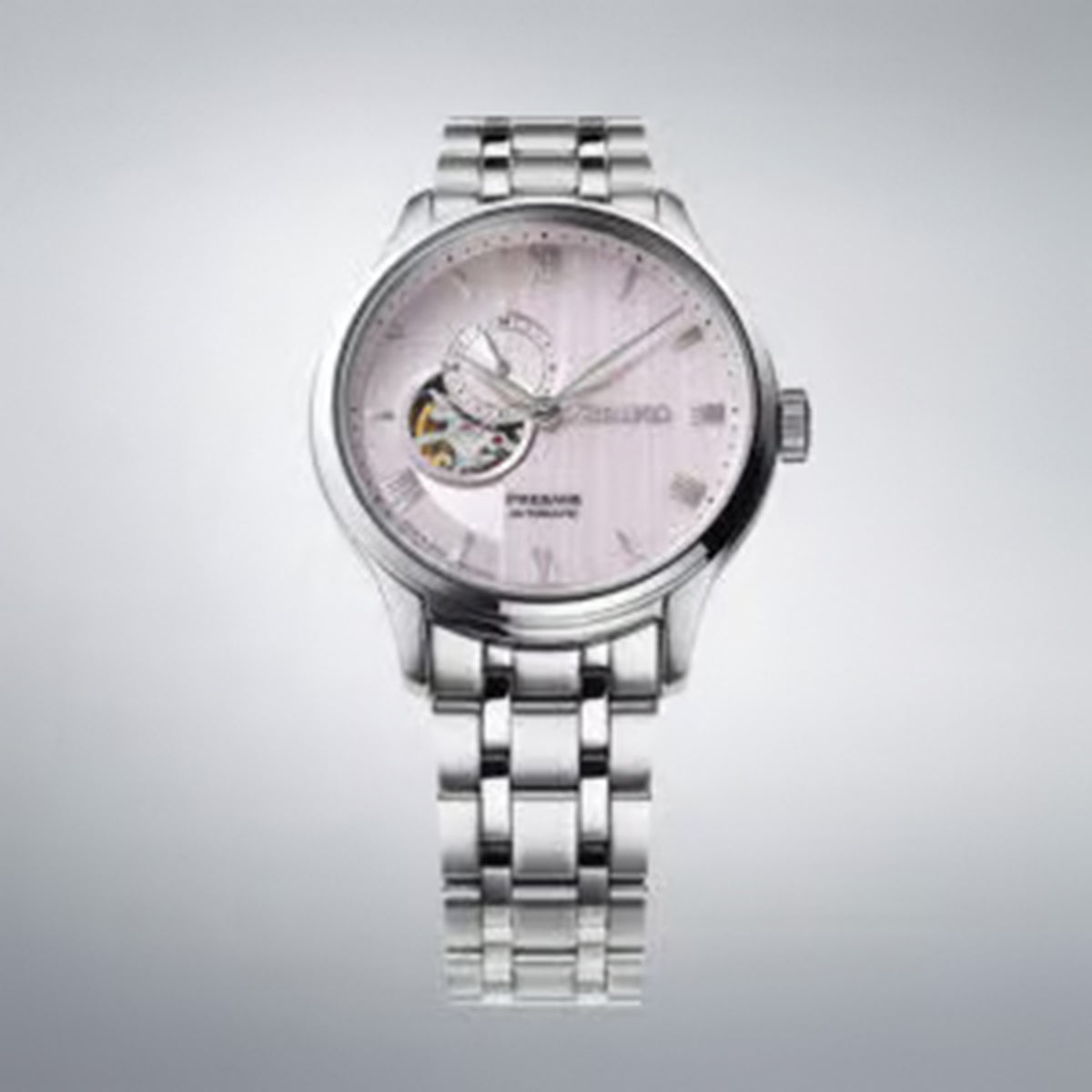 Presage Men Automatic Pink Dial Analog Stainless Steel Watch SSA465J1