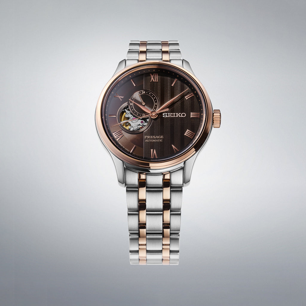 Presage Men Automatic Brown Dial Analog Stainless Steel Watch SSA466J1