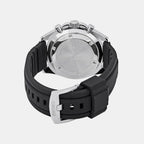 Men Quartz Black Dial Chronograph Silicone Watch SSB349P1