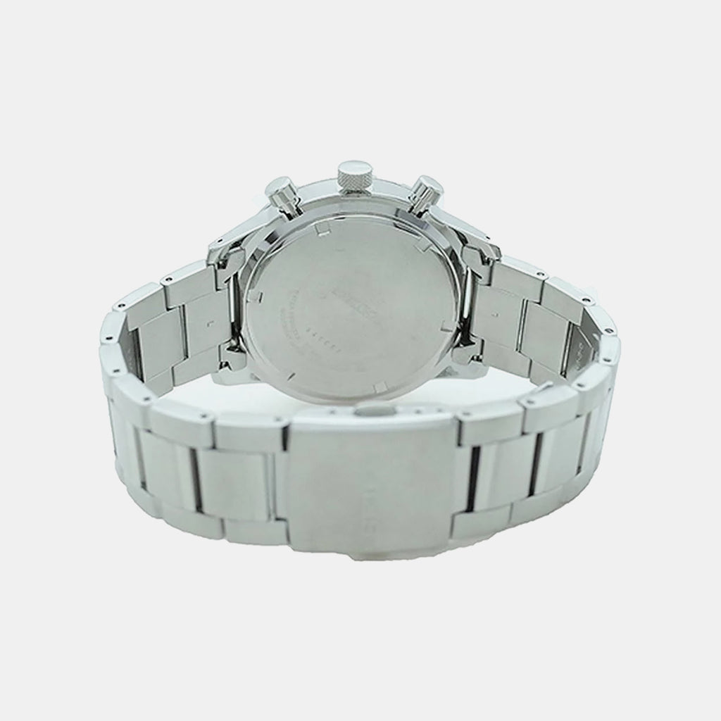 Men Quartz Black Dial Chronograph Stainless Steel Watch SSB355P1