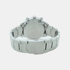 Men Quartz Black Dial Chronograph Stainless Steel Watch SSB355P1