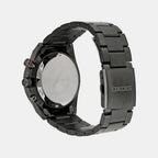 Dress Men Quartz Black Dial Chronograph Stainless Steel Watch SSB399P1