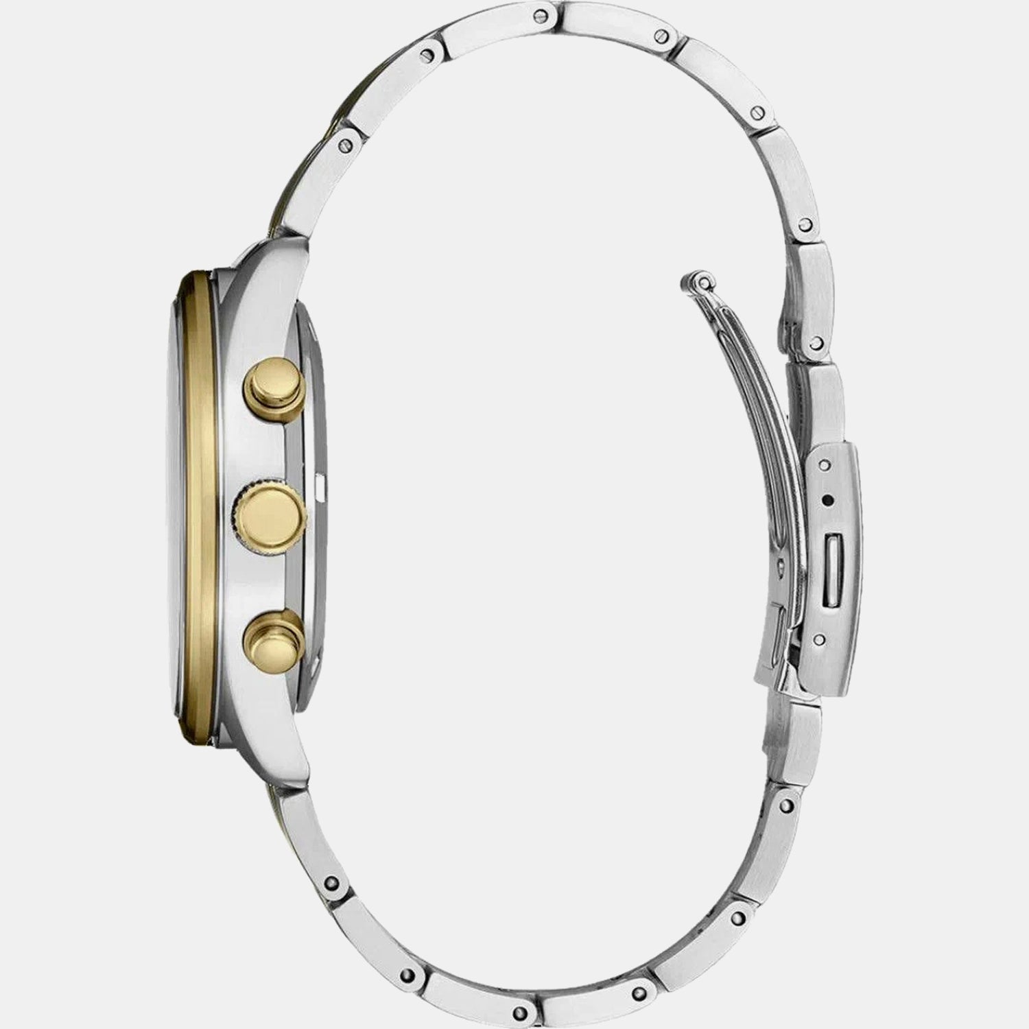 Dress Men Quartz Black Dial Chronograph Stainless Steel Watch SSB430P1