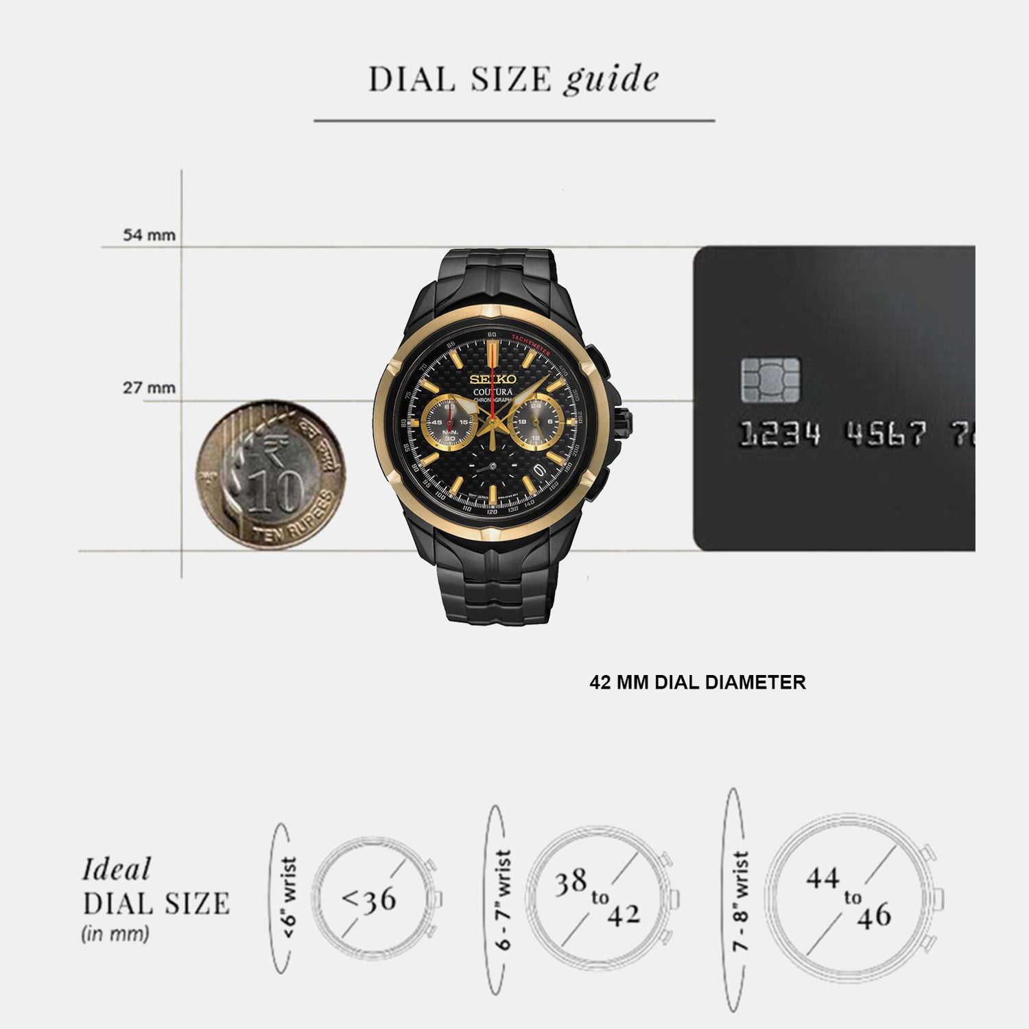 Coutura Men Quartz Black Dial Chronograph Stainless Steel Watch SSB442P1