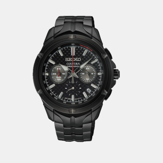 Coutura Male Black Chronograph Stainless steel Watch SSB443P1