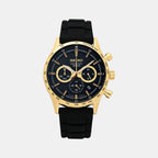 Seiko Round Black Chronograph watch