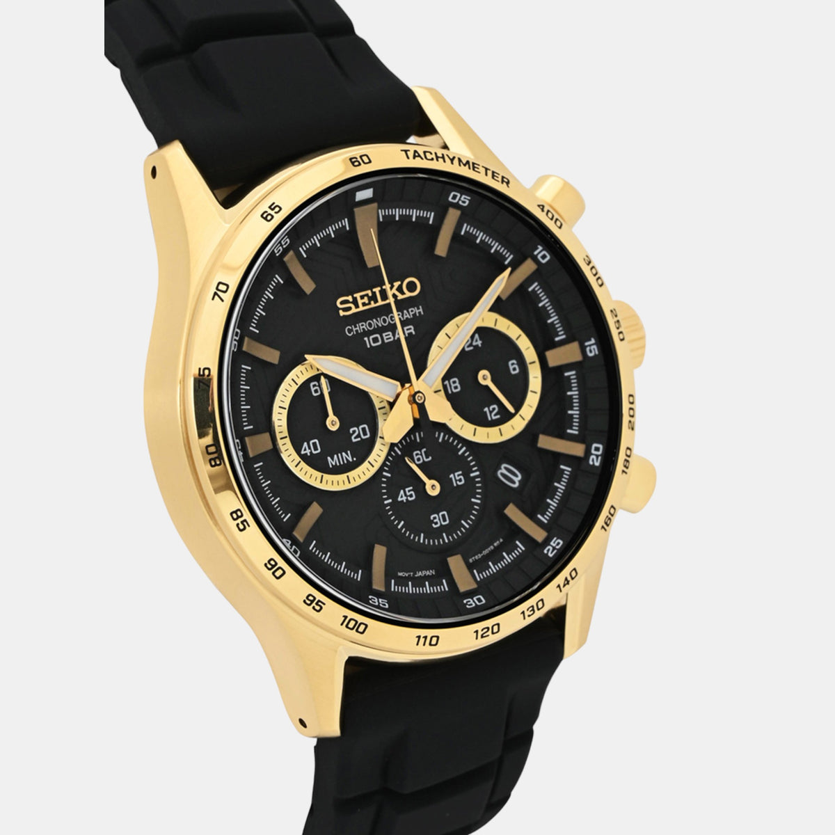 Seiko Men Round Black watch