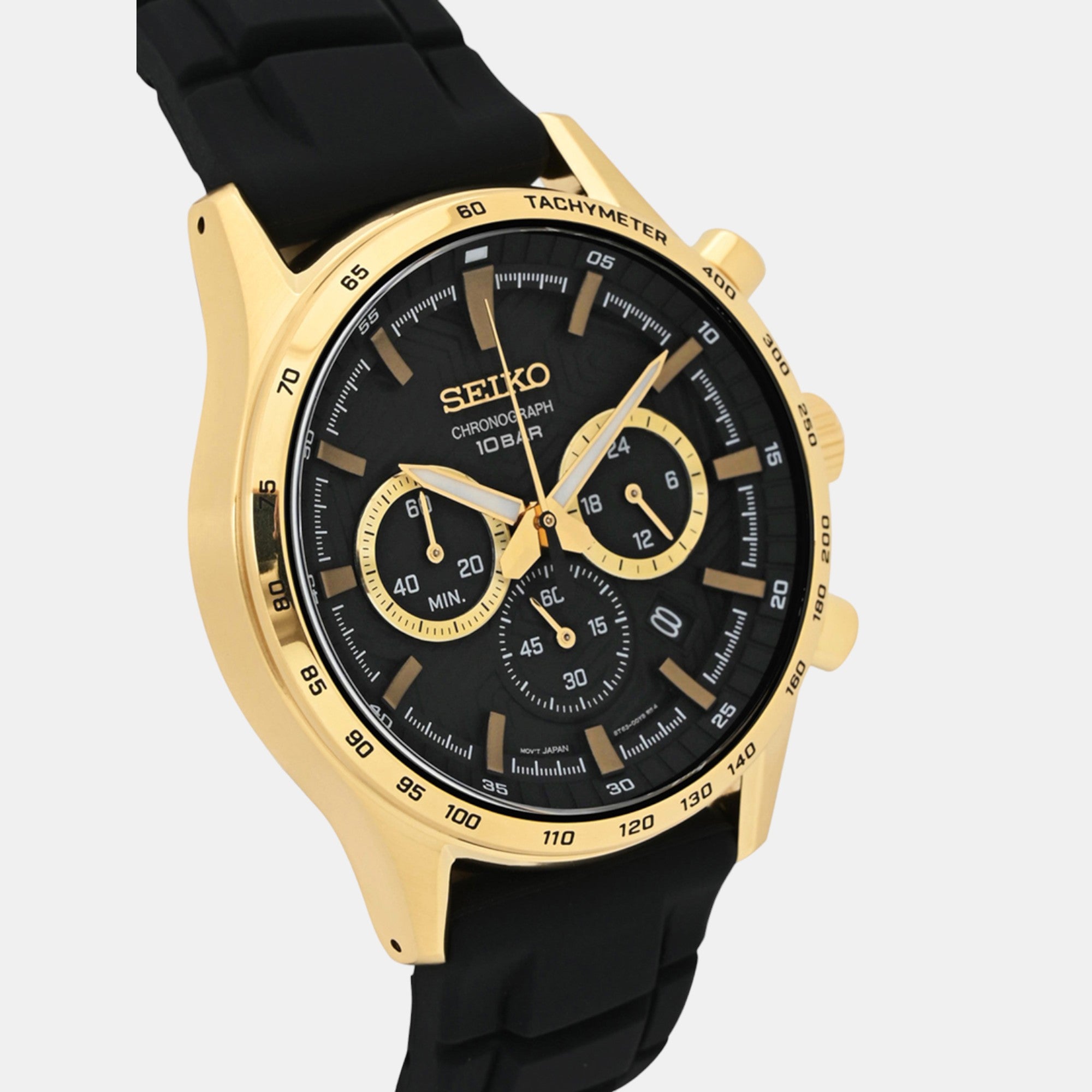 Seiko Men Round Black watch