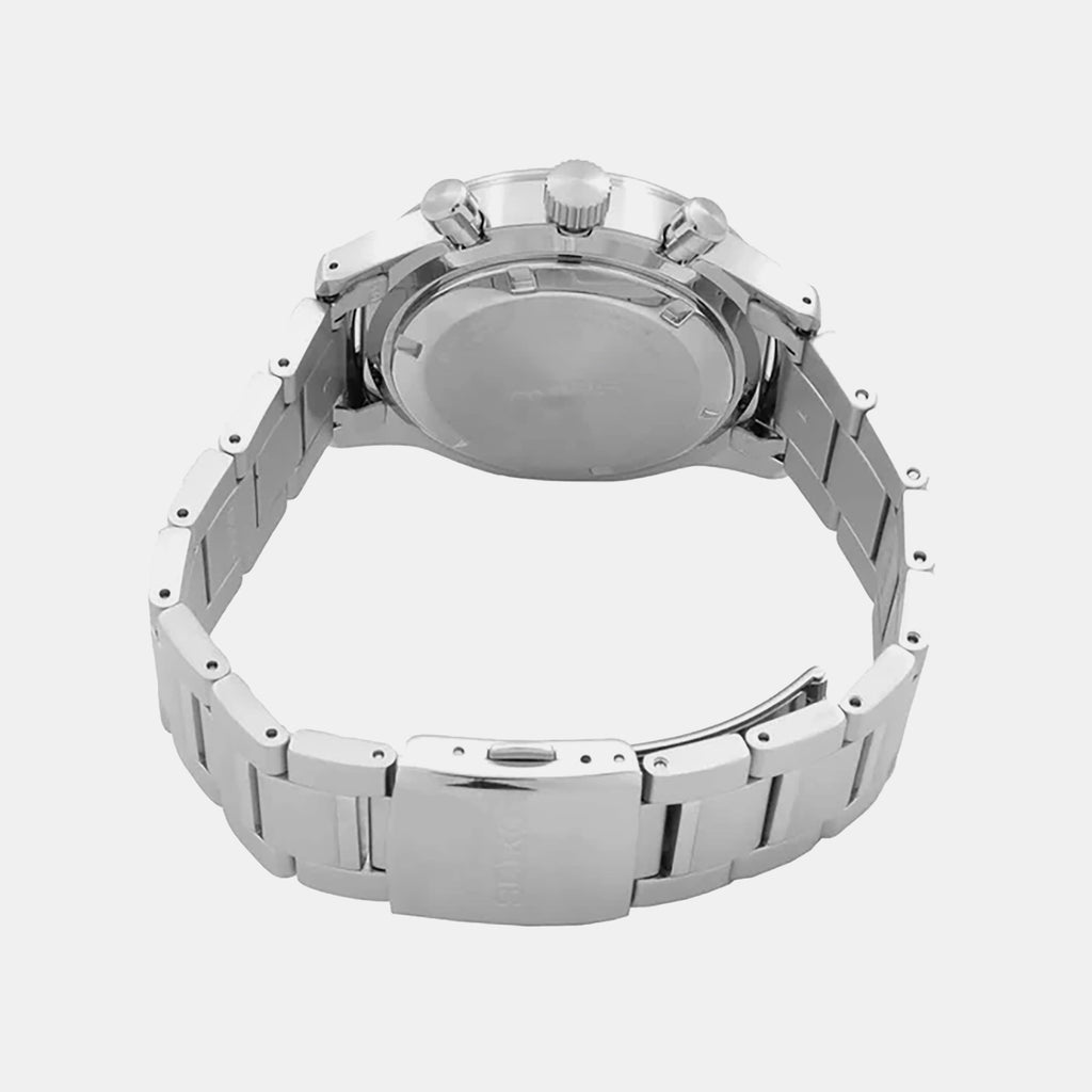 Dress Men Quartz Black Dial Chronograph Stainless Steel Watch SSB447P1