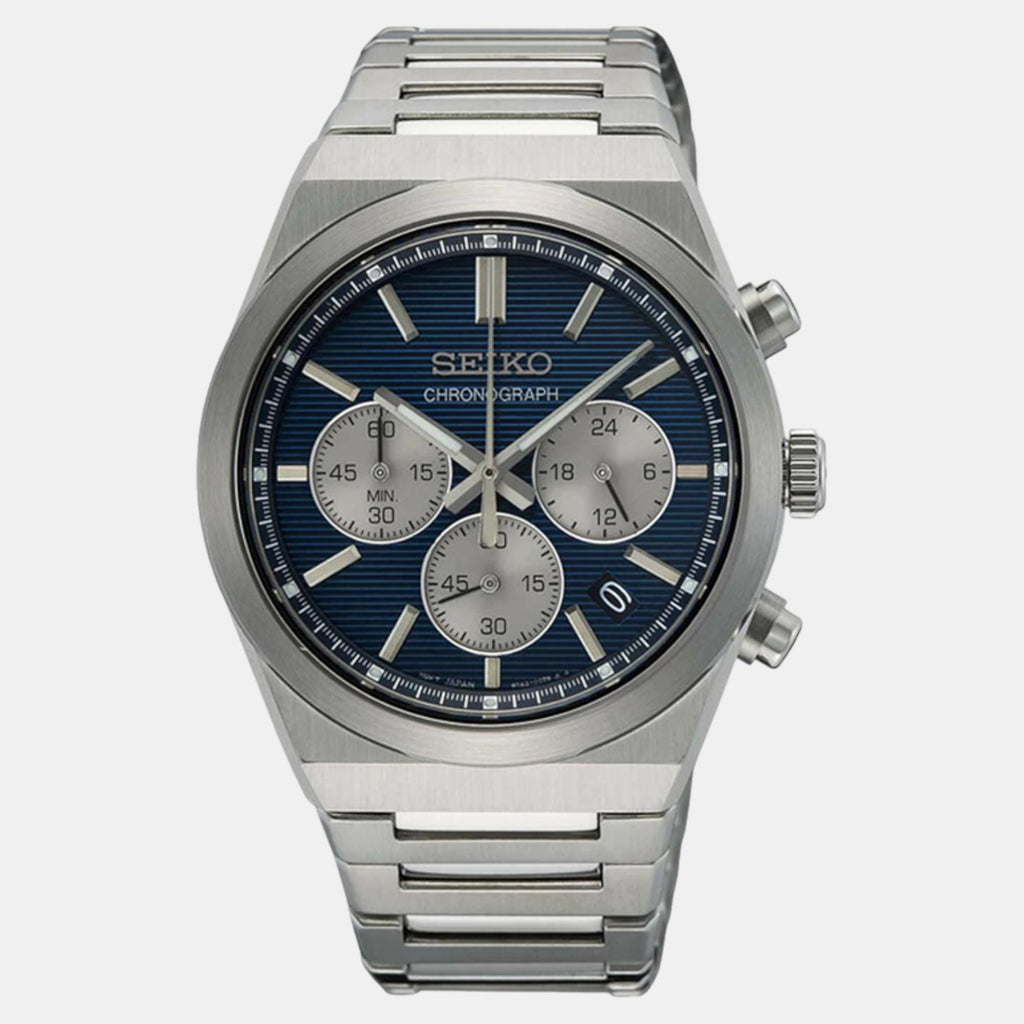 Seiko Men Round Blue watch