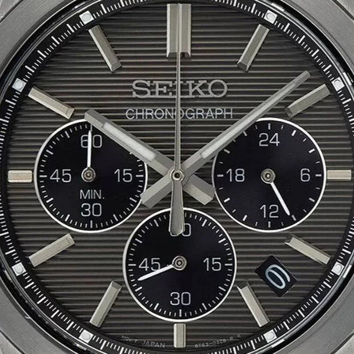 Dress Men Quartz Grey Dial Chronograph Stainless Steel Watch SSB455P1