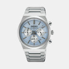 Conceptual Men Quartz Light Blue Dial Chronograph Stainless Steel Watch SSB459P1
