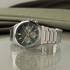 Conceptual Men Quartz Green Dial Chronograph Stainless Steel Watch SSB461P1