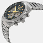 Conceptual Men Quartz Green Dial Chronograph Stainless Steel Watch SSB461P1