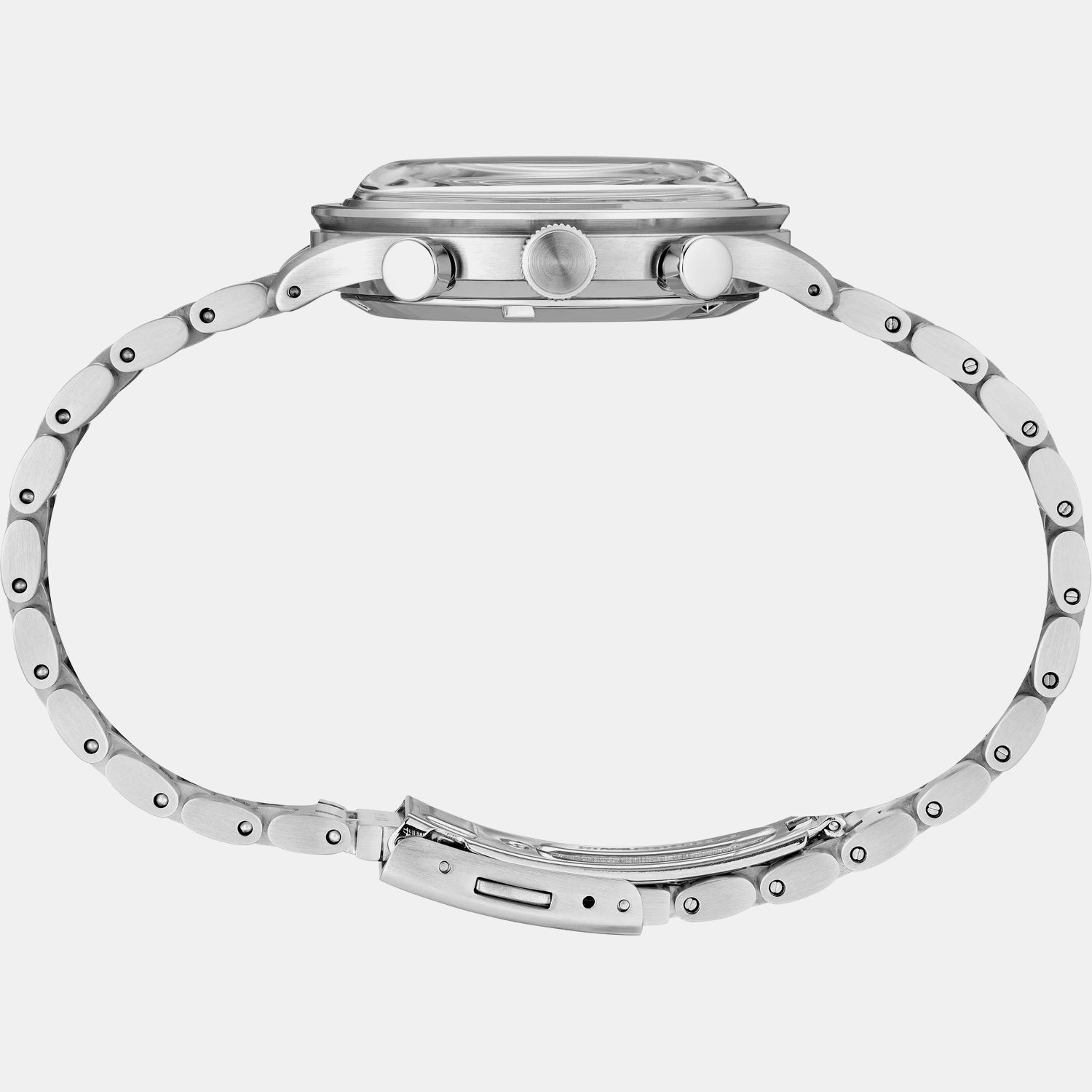 Men Quartz Black Dial Chronograph Stainless Steel Watch SSB479P1