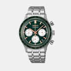 Men Quartz Green Dial Chronograph Stainless Steel Watch SSB481P1
