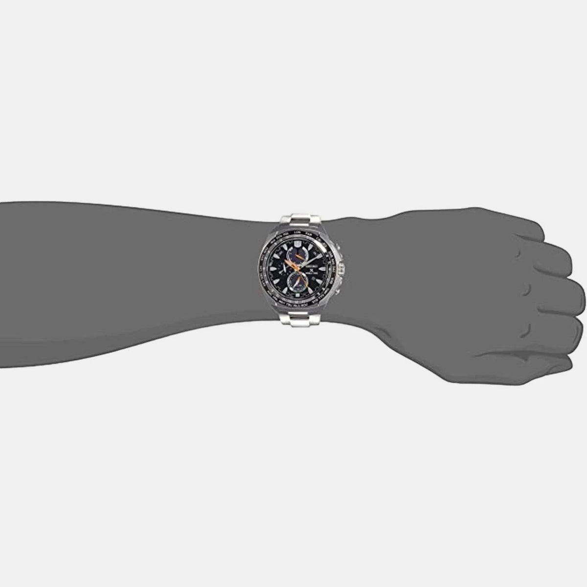 Prospex Men Solar Black Dial Chronograph Stainless Steel Watch SSC487P1