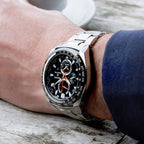 Prospex Men Solar Black Dial Chronograph Stainless Steel Watch SSC487P1