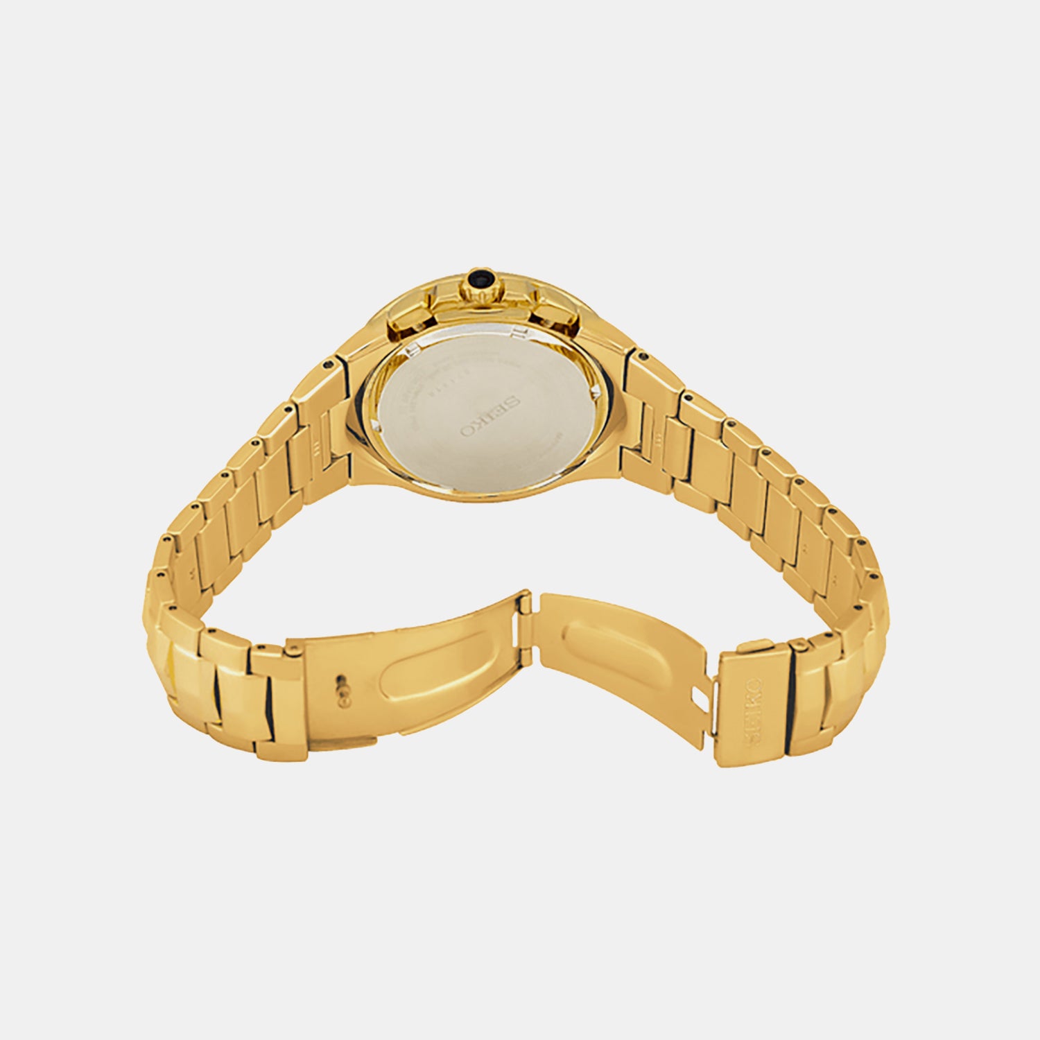 Coutura Men Solar Black Dial Chronograph Stainless Steel Watch SSC572P1