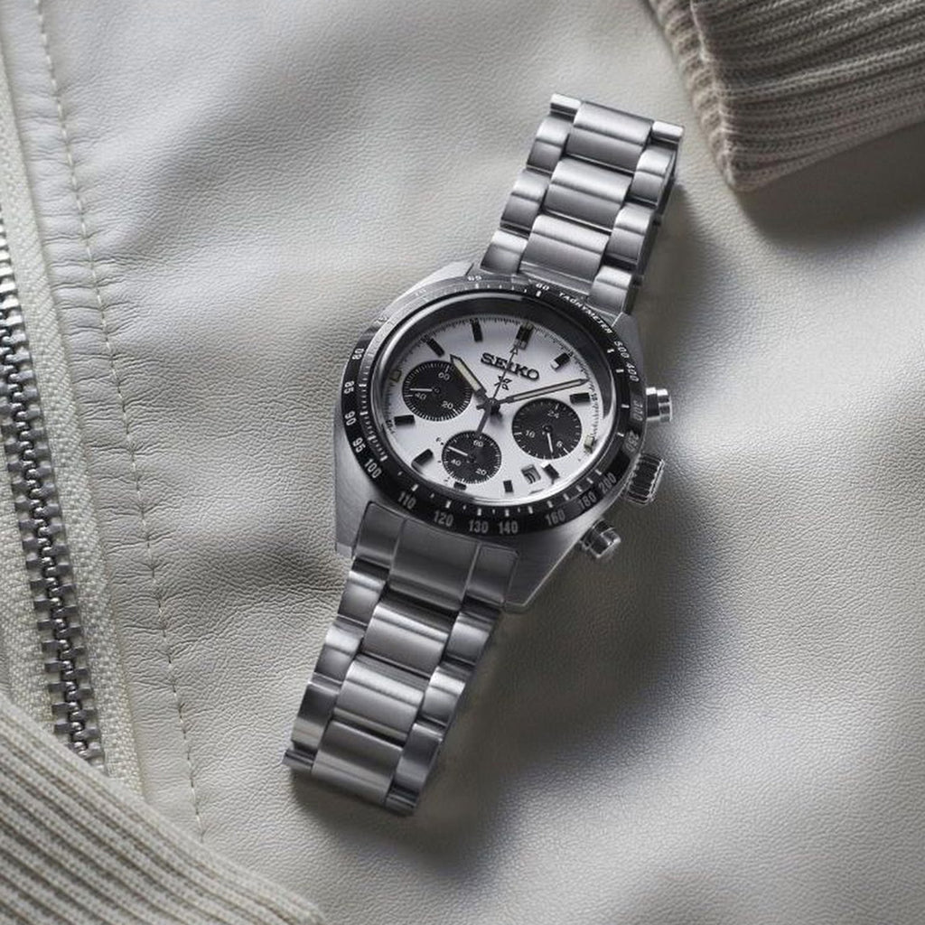 Prospex Men Solar White Dial Chronograph Metal Watch SSC813P1