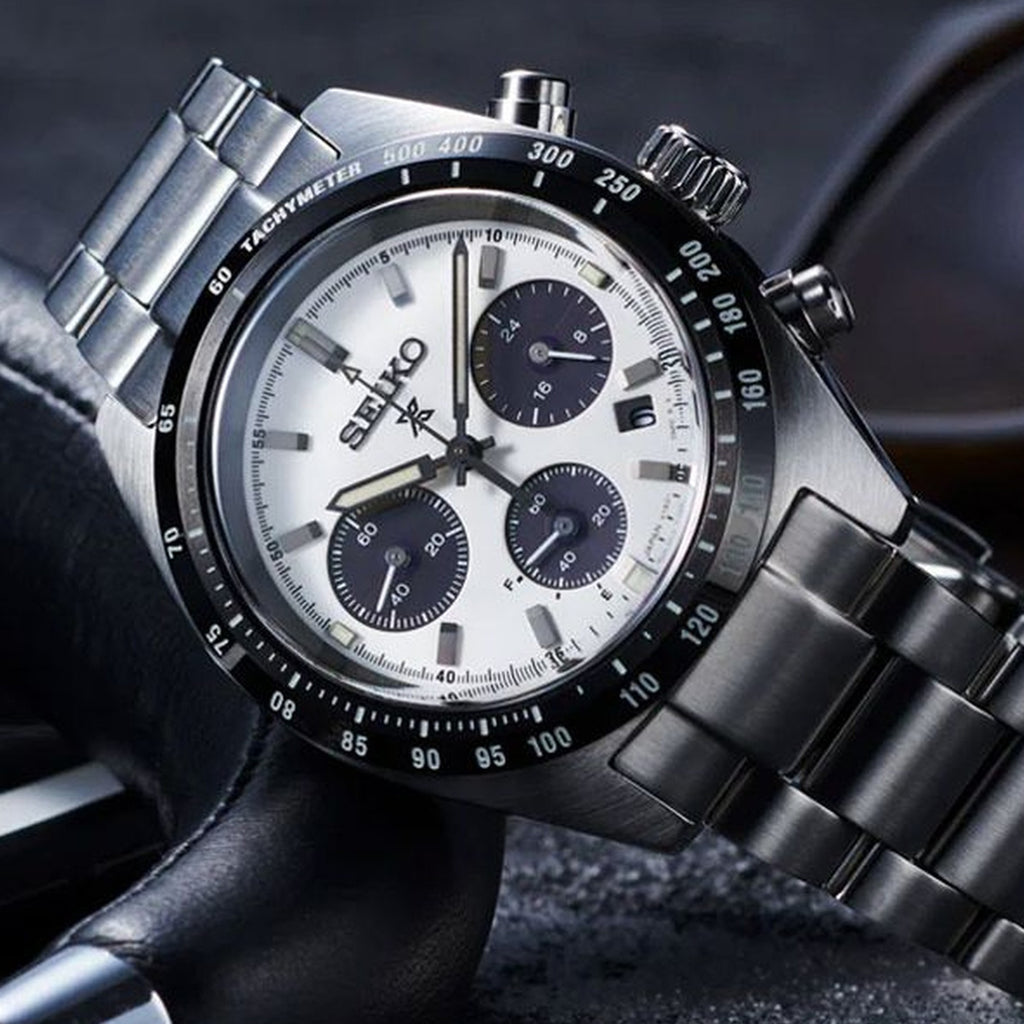 Prospex Men Solar White Dial Chronograph Metal Watch SSC813P1