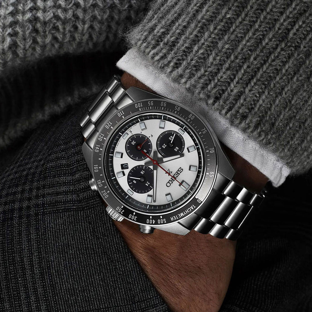 Prospex Men Solar White Dial Chronograph Stainless Steel Watch SSC911P1