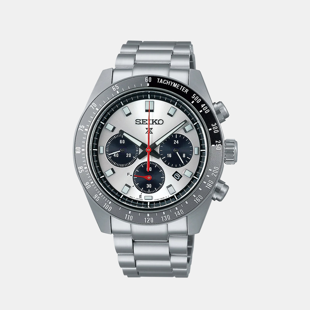 Seiko Round White Chronograph watch
