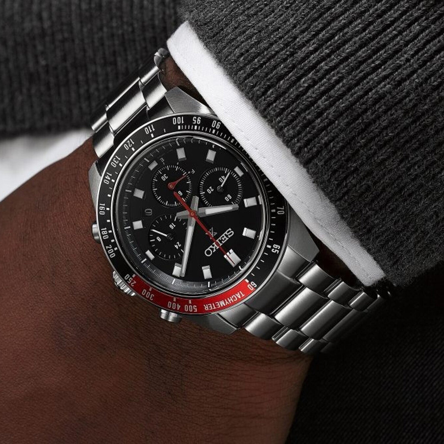 Prospex Men Solar Black Dial Analog Stainless Steel Watch SSC915P1