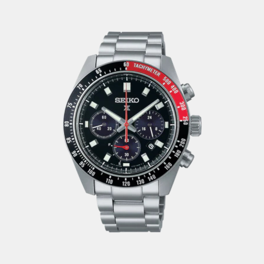 Prospex Men Solar Black Dial Analog Stainless Steel Watch SSC915P1