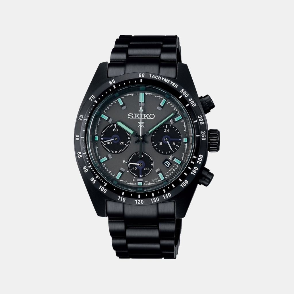 Prospex Men Solar Black Dial Chronograph Stainless Steel Watch SSC917P1