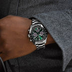 Prospex Men Solar Green Dial Chronograph Stainless Steel Watch SSC933P1