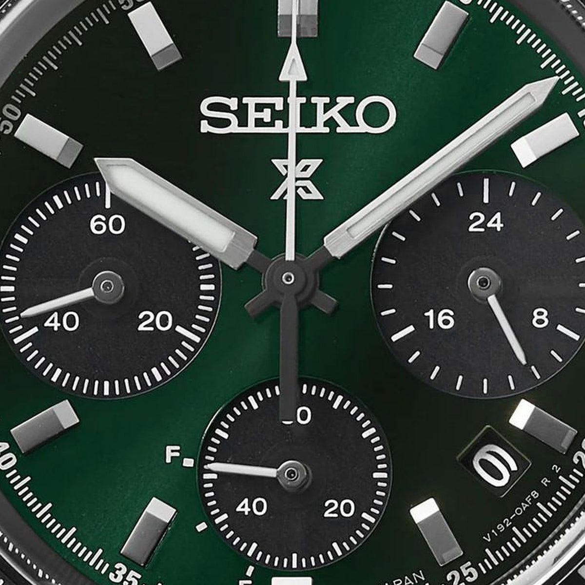 Prospex Men Solar Green Dial Chronograph Stainless Steel Watch SSC933P1