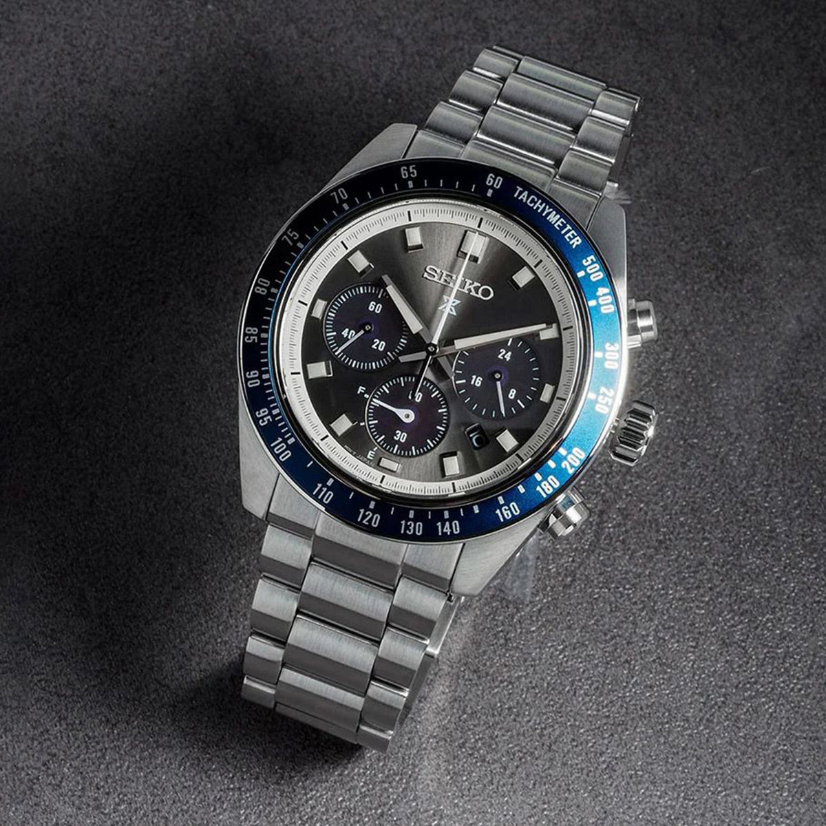 Prospex Men Solar Grey Dial Chronograph Stainless Steel Watch SSC939P1