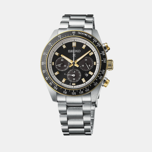 Prospex Men Solar Black Dial Chronograph Stainless Steel Watch SSC941P1