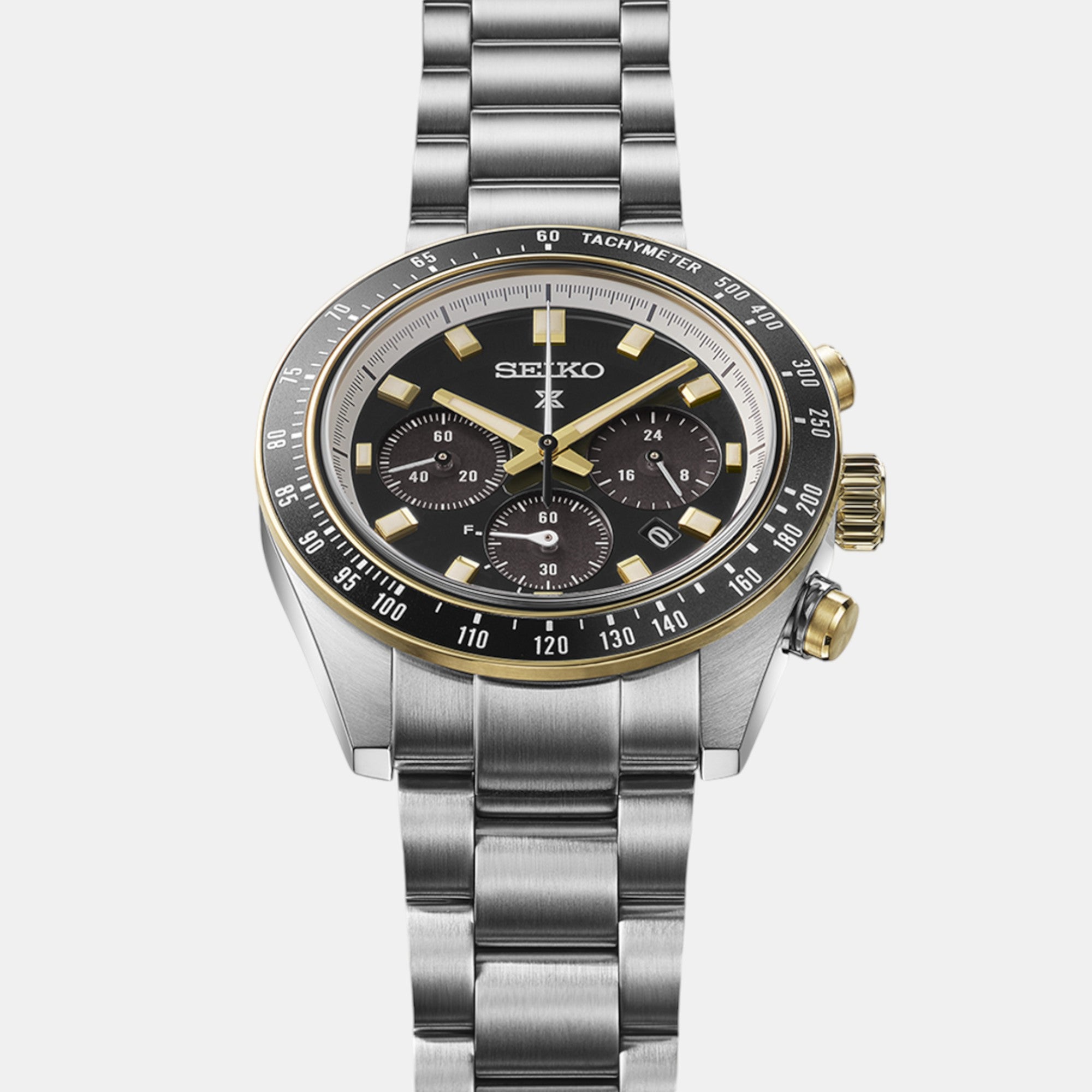 Seiko Men Round Black watch