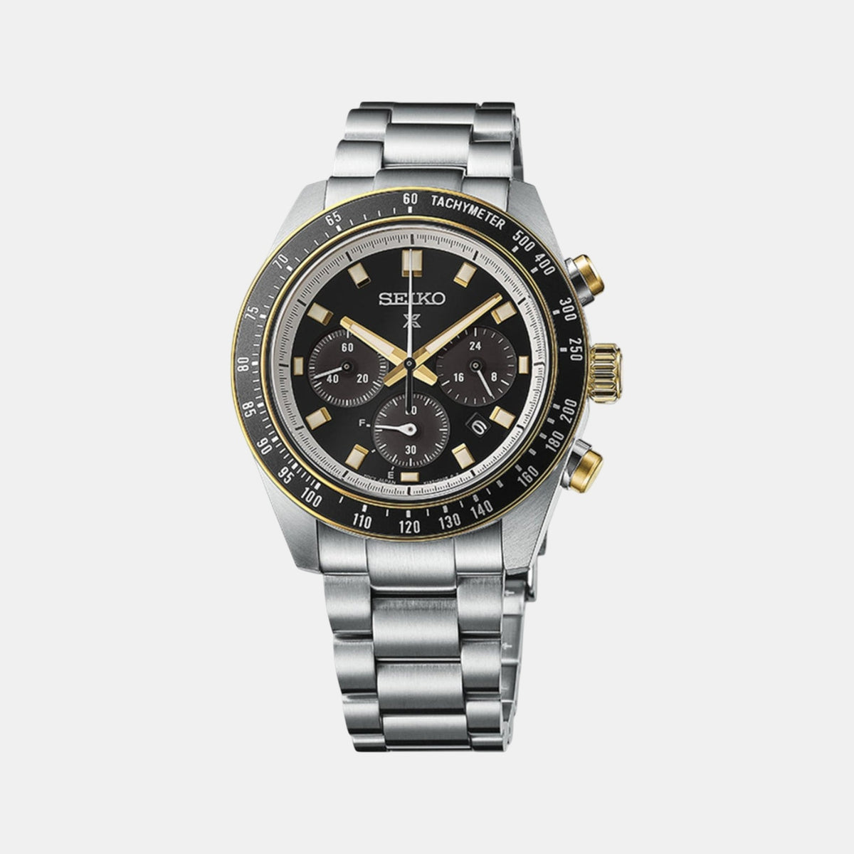 Prospex Men Solar Black Dial Chronograph Stainless Steel Watch SSC941P1