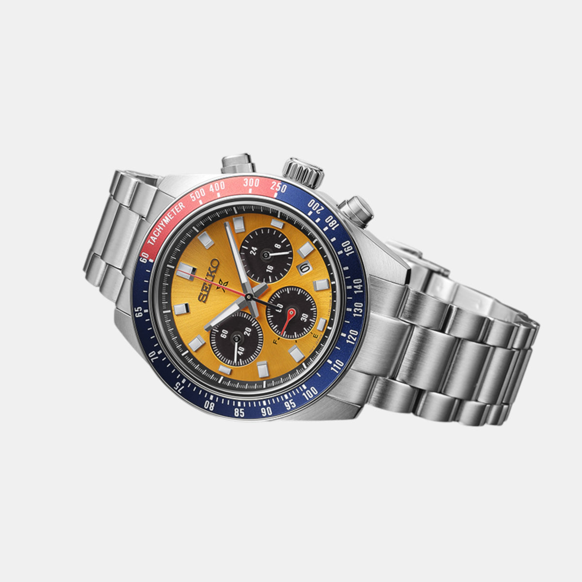 Seiko Men Round Orange watch