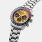 Prospex Men Solar Orange Dial Chronograph Stainless Steel Watch SSC947P1