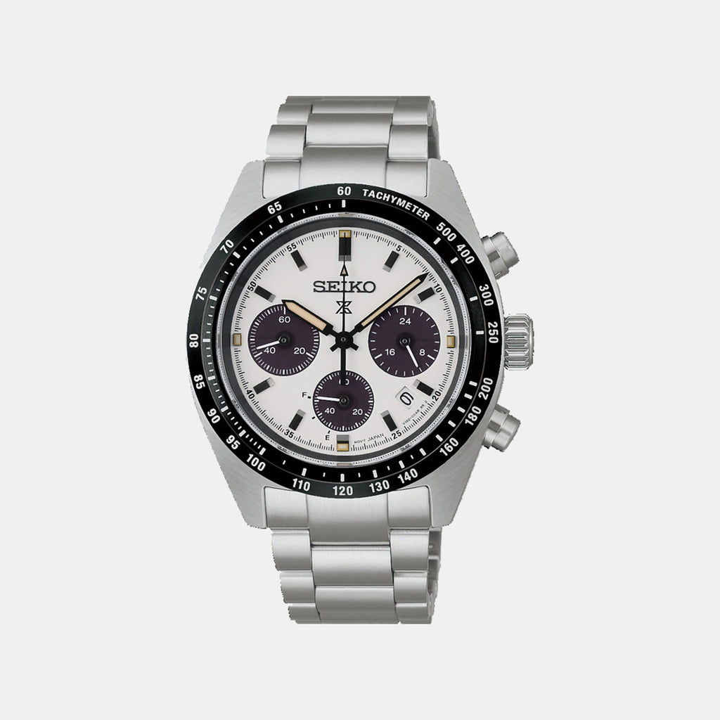 Prospex Men Solar White Dial Chronograph Stainless Steel Watch SSC961P1