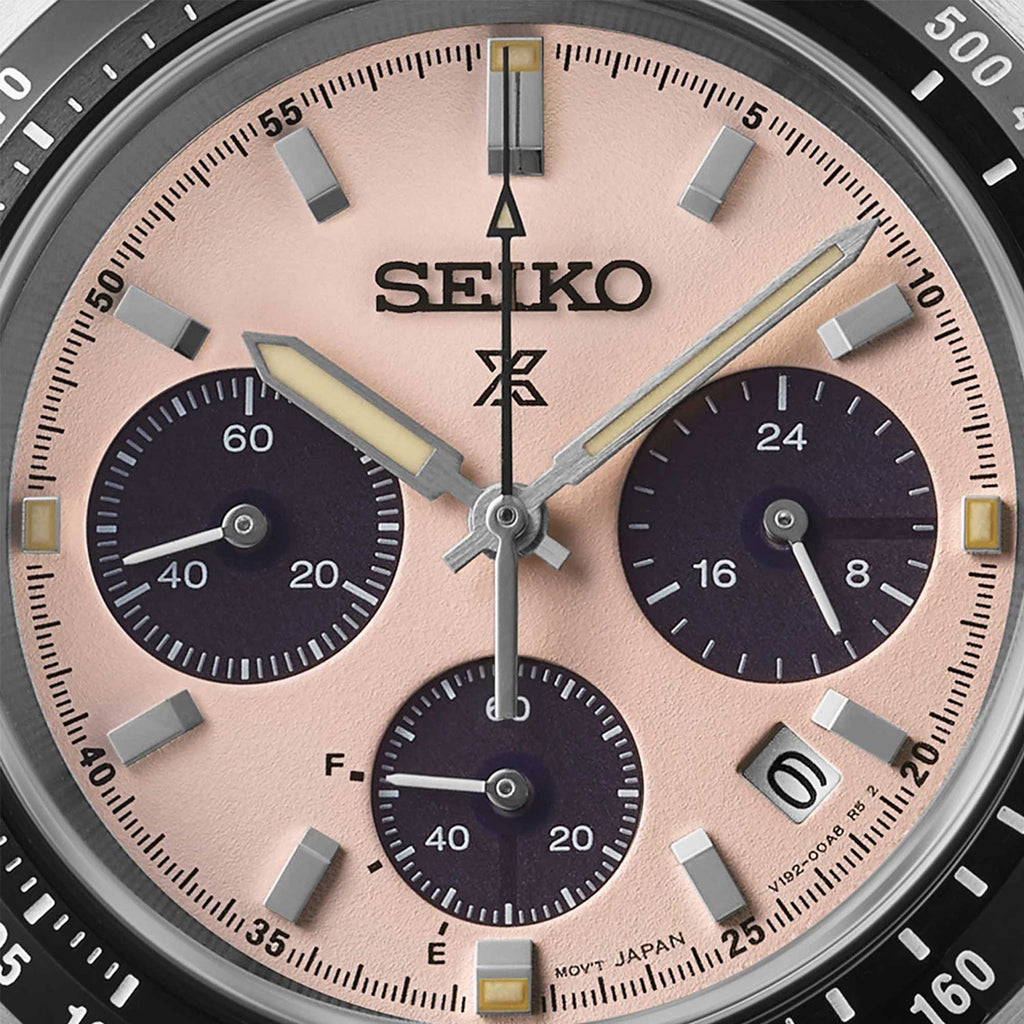 Prospex Men Solar Pink Dial Chronograph Stainless Steel Watch SSC963P1