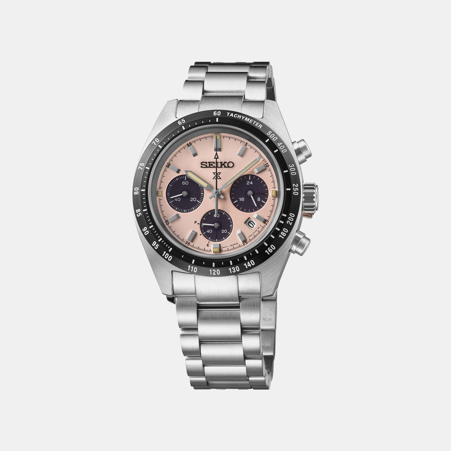 Prospex Men Solar Pink Dial Chronograph Stainless Steel Watch SSC963P1