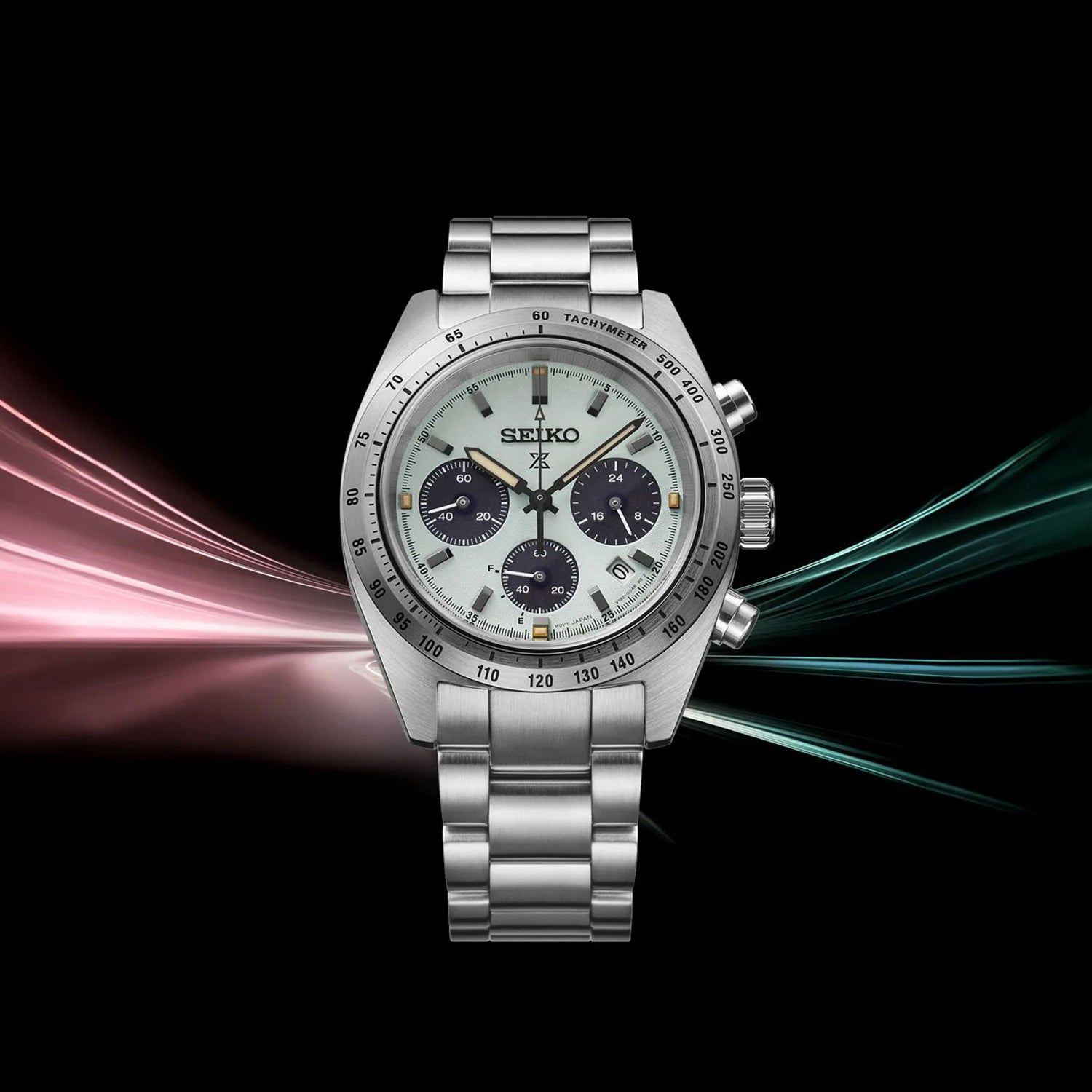 Prospex Men Solar Green Dial Chronograph Stainless Steel Watch SSC965P1